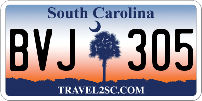 SC license plate BVJ305