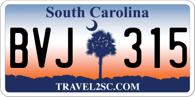 SC license plate BVJ315