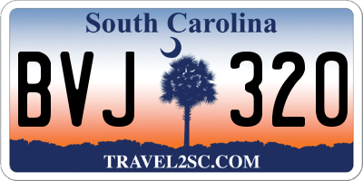 SC license plate BVJ320