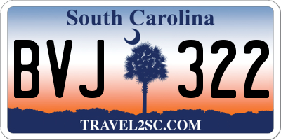 SC license plate BVJ322