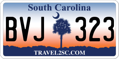 SC license plate BVJ323