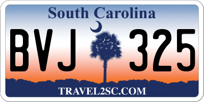 SC license plate BVJ325