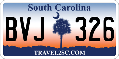 SC license plate BVJ326