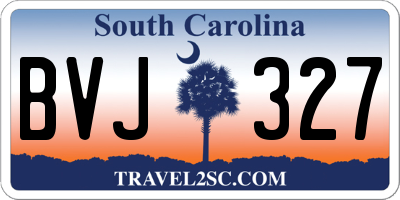 SC license plate BVJ327