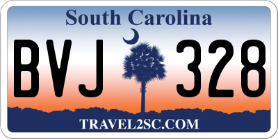 SC license plate BVJ328