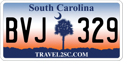 SC license plate BVJ329