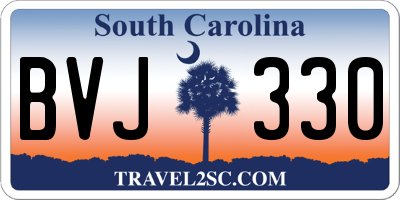 SC license plate BVJ330