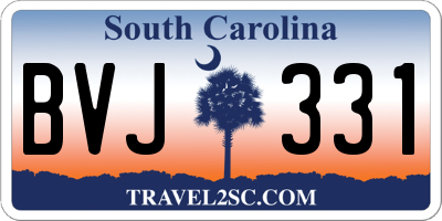 SC license plate BVJ331
