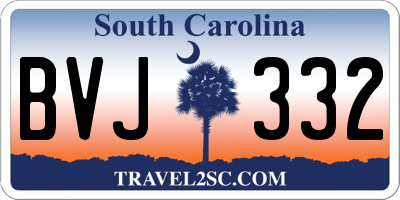 SC license plate BVJ332