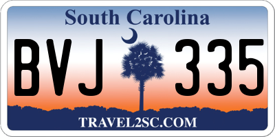 SC license plate BVJ335