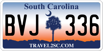 SC license plate BVJ336