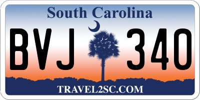 SC license plate BVJ340
