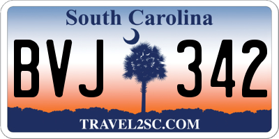 SC license plate BVJ342