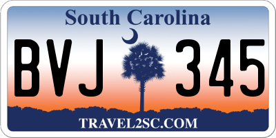 SC license plate BVJ345