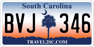 SC license plate BVJ346