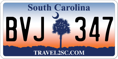 SC license plate BVJ347