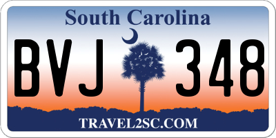 SC license plate BVJ348