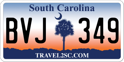 SC license plate BVJ349