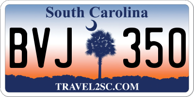 SC license plate BVJ350