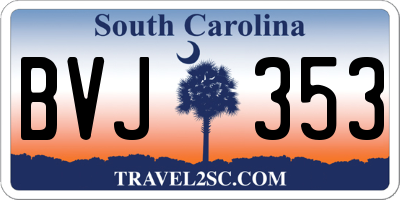 SC license plate BVJ353