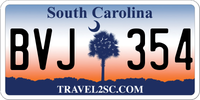 SC license plate BVJ354