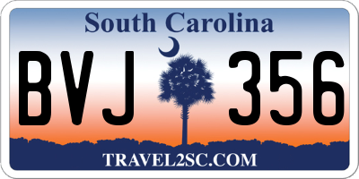 SC license plate BVJ356