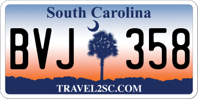 SC license plate BVJ358