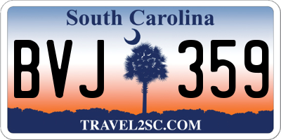 SC license plate BVJ359
