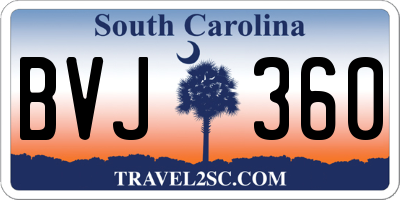 SC license plate BVJ360