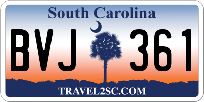 SC license plate BVJ361