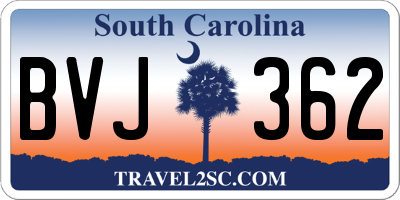 SC license plate BVJ362