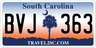 SC license plate BVJ363
