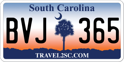 SC license plate BVJ365