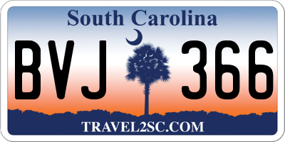 SC license plate BVJ366