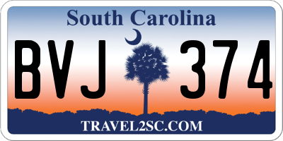 SC license plate BVJ374