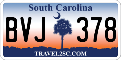 SC license plate BVJ378