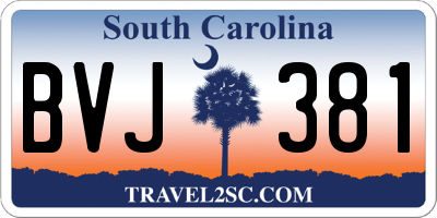 SC license plate BVJ381