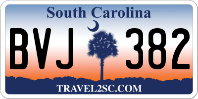 SC license plate BVJ382