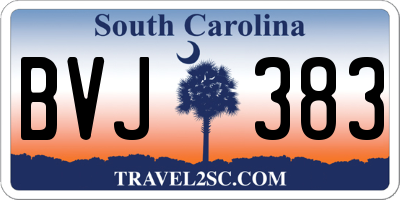 SC license plate BVJ383