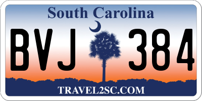 SC license plate BVJ384