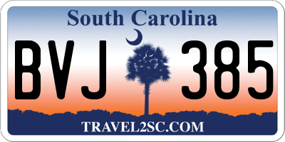 SC license plate BVJ385