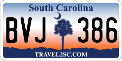 SC license plate BVJ386