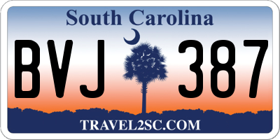 SC license plate BVJ387