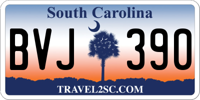 SC license plate BVJ390