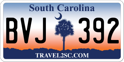 SC license plate BVJ392