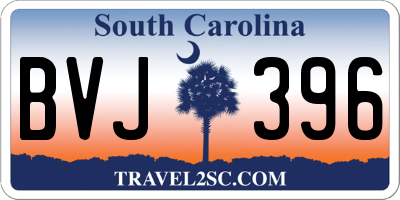 SC license plate BVJ396