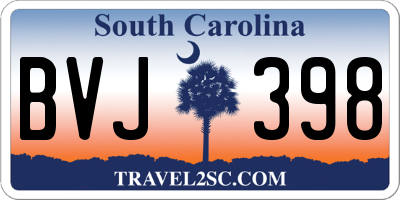 SC license plate BVJ398