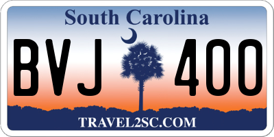SC license plate BVJ400