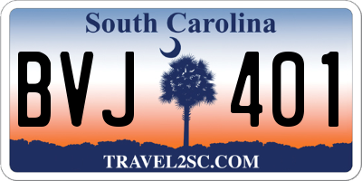 SC license plate BVJ401