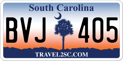 SC license plate BVJ405